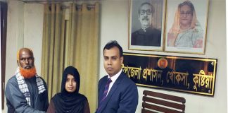 খোকসার ইউএনও’র সহায়তায় বিশ্ববিদ্যালয়ে ভর্তি হবে মেধাবী মিম্মা