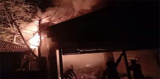 পান্টি বাজারে আগুনে তিনটি দোকান ভস্মিভূত
