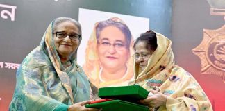 স্বাধীনতা পুরস্কার দিলেন প্রধানমন্ত্রী