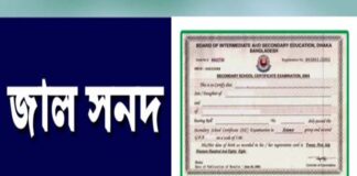 ঝিনাইদহে জাল সনদ কান্ড