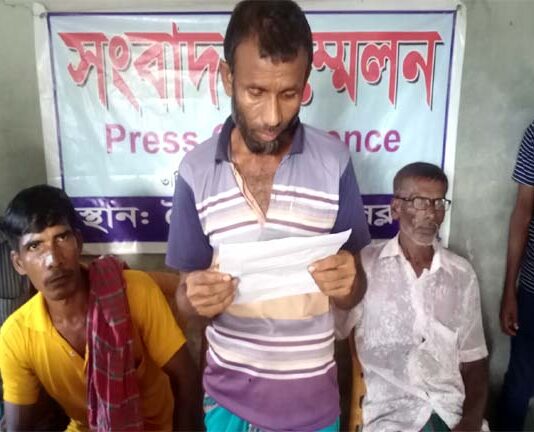 শৈলকুপায় ধর্ষককে আটকের দাবিতে সংবাদ সম্মেলন