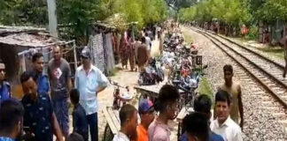 ট্রেনে কাটা পড়ে অজ্ঞাত বৃদ্ধের মৃত্যু
