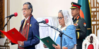 নতুন মন্ত্রিসভার সদস্যরা শপথ নিলেন