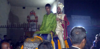 দাদুর শখ পূরণে হাতিতে চড়িয়ে নাতির বিয়ে