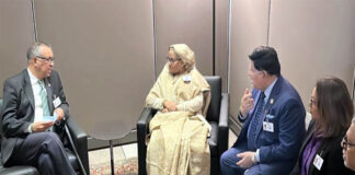 শেখ হাসিনার সাথে বিশ্ব স্বাস্থ্য সংস্থার মহাপরিচালকের বৈঠক