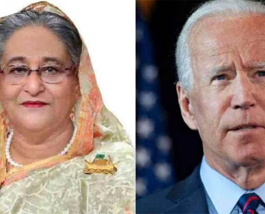 শেখ হাসিনাকে লেখা চিঠিতে একসঙ্গে কাজ করার প্রত্যয় বাইডেনের