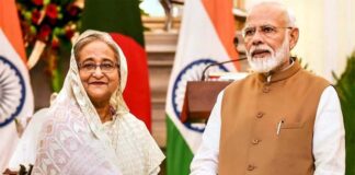শেখ হাসিনা ও মোদির যৌথ বিবৃতি