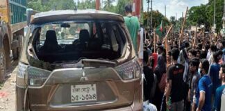 ঝিনাইদহে এমপির গাড়ি ভাংচুর