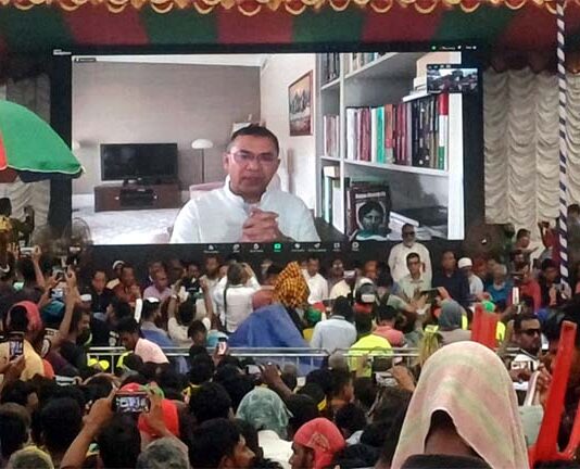 ঝিনাইদহে বিএনপির সমাবেশে ভার্চুয়ালি যোগদেন তারেক রহমান