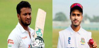 প্রোটিয়াদের বিপক্ষে ঢাকা টেস্টে সাকিব আউট, হাসান মুরাদ ইন