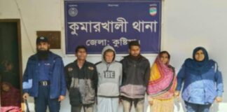 কুমারখালীতে ভাই হত্যা মামলায় ভাই-ভাবিসহ গ্রেফতার ৪