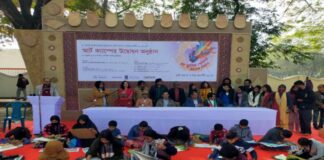 রবীন্দ্র কুঠিবাড়ি চত্বরে নবীন-প্রবীণ চিত্র শিল্পীদের মিলন মেলা