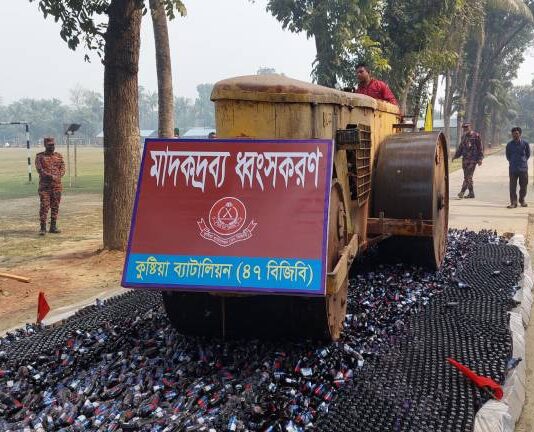 আকট মাদকদ্রব্য ধ্বংস করল বিজিবি