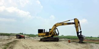 পদ্মা নদী থেকে অবৈধভাবে বালু উত্তোলনের অপরাধে একজনের কারাদন্ড