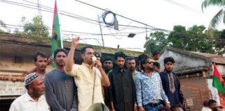 খোকসায় যুবদল নেতার নেতৃত্বে লিফলেট বিতরণ