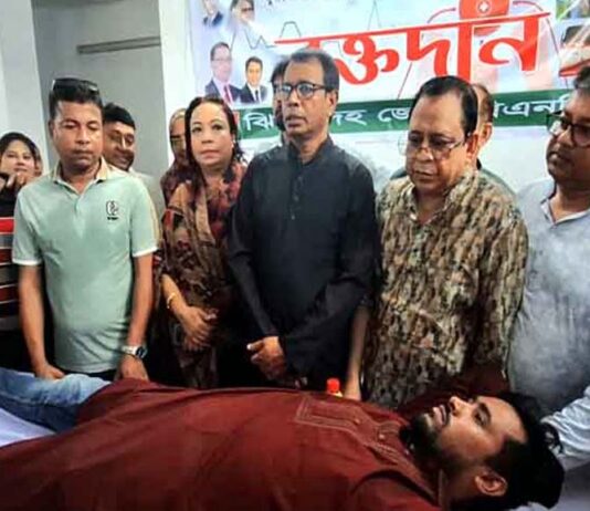 ঝিনাইদহে ড্যাবের রক্তদান ক্যাম্প অনুষ্ঠিত