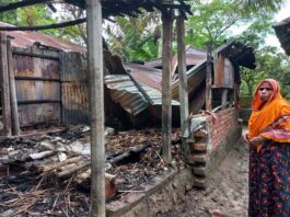 খোকসার গ্রামে অগ্নিকান্ডে কৃষকের একটি ঘর পুড়ে গেছে