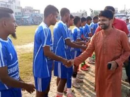 উপজেলা ফুটবল টুনামেন্টের প্রথম খেলায় চুয়াডাঙ্গা জয়ী