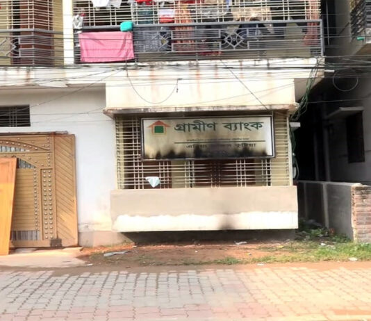 গ্রামীণ ব্যাংকের এরিয়া অফিসে আগুন দিয়েছে দুর্বৃত্তরা