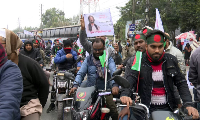 হাদী হত্যার বিচারের দাবিতে আবারও মহাসড়ক অবরোধ