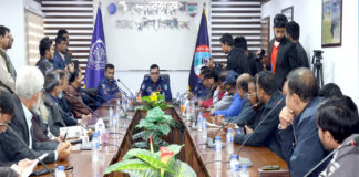 নবাগত পুলিশ সুপারের সাথে সাংবাদিকদের মতবিনিময়