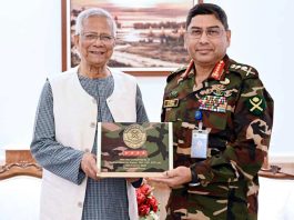 বিদায়ী সাক্ষাৎ : সহযোগিতার জন্য সেনাপ্রধানকে প্রধান উপদেষ্টার ধন্যবাদ