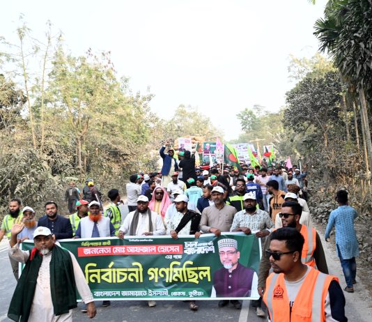 খোকসায় শেষ সময়ে নির্বাচনী প্রচারণার ব্যস্ত জামায়ত-বিএনপি