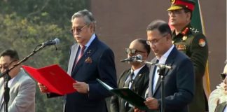 দেশের ১১তম প্রধানমন্ত্রী হিসের শপথ নিলেন তারেক রহমান
