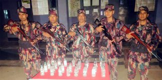 বিজিবির অভিযানে ভারতীয় মদ উদ্ধার