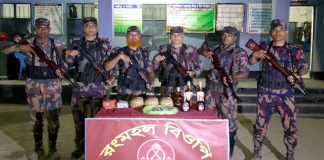 বিজিবি’র অভিযানে মাদক সহ ভারতীয় পণ্য উদ্ধার